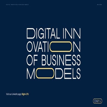 DigIn Webinar on Business Models- nov 2020