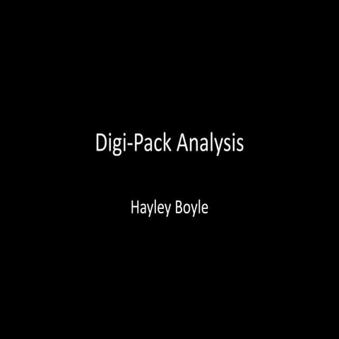 Digi pack analysis 