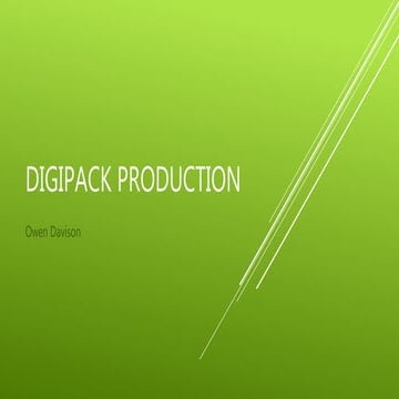 A2 Media Studies - Digipack Powerpoint | ODP