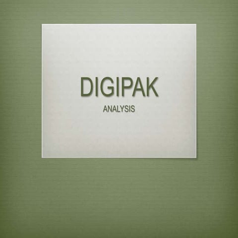 Music Video Coursework -  Digipak Analysis(1)