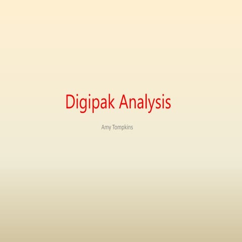 Cheryl: Digipak Analysis | PPTX