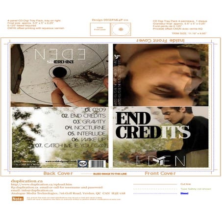 Digipak Template | PDF