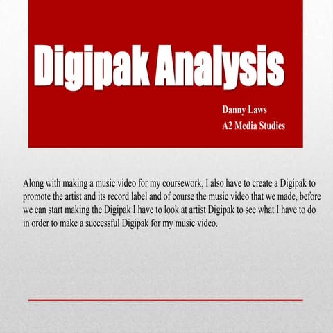 Digipak analysis