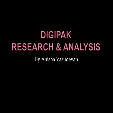 Digipak analysis