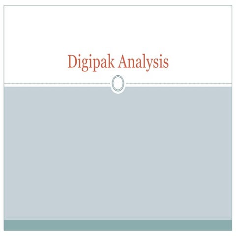 Digipak analysis