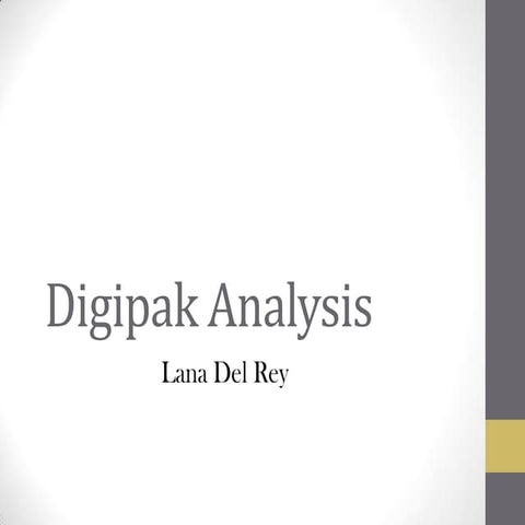 Digipak analysis