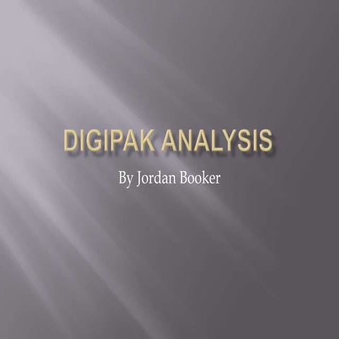 Digipak analysis
