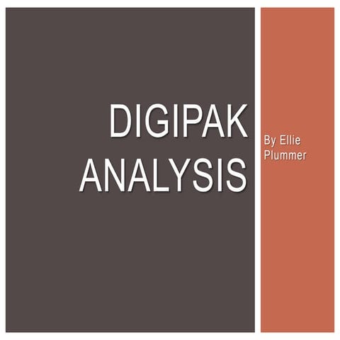 Digipak analysis