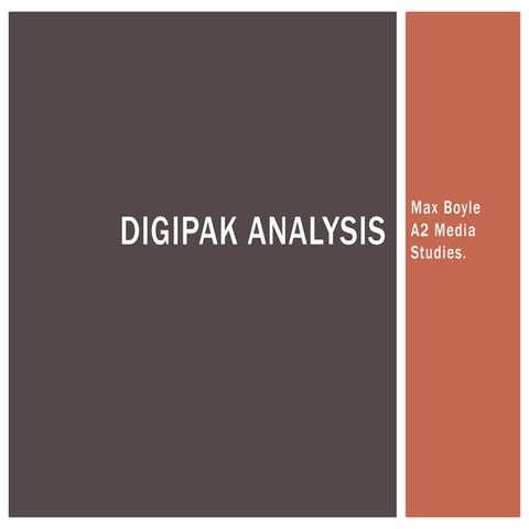 Digipak analysis