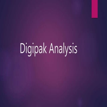 Digipak analysis