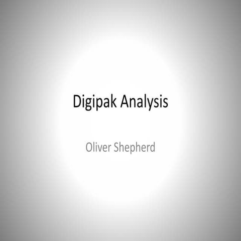 Digipak analysis