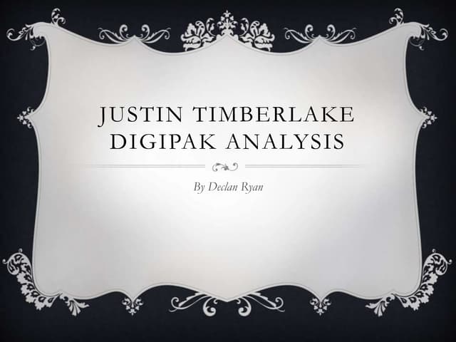 Digipak analysis