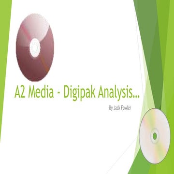 Digipak analysis
