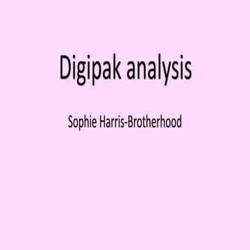 Digipak analysis 