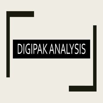 Digipak analysis