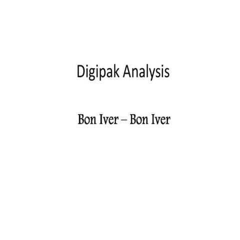 Digipak analysis 5 | PPTX