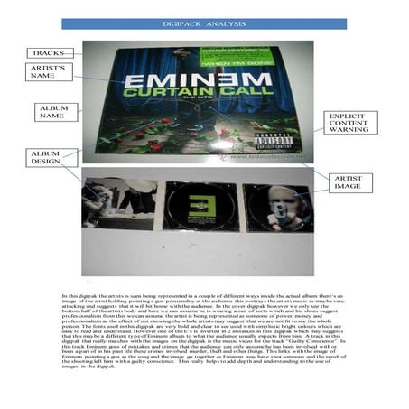 Digipak analysis 1