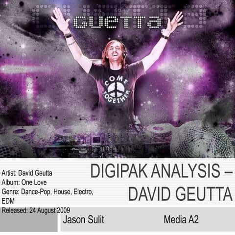 Digipak analysis – david geutta