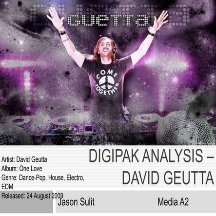 Digipak analysis – David Geutta