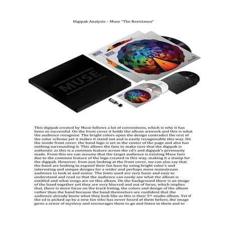 Digipak analysis – muse