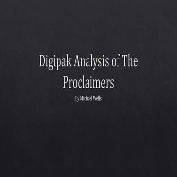 Digipak analysis of the proclaimers 1