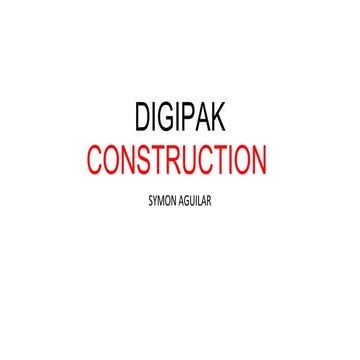 Digipak construction