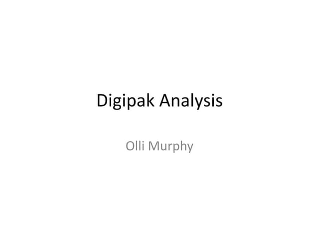 Digipak Analysis