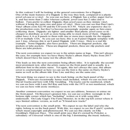 Digipak general conventions podcast