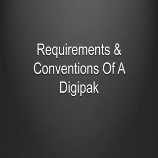 Digipak presentation