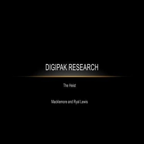 Digipak research