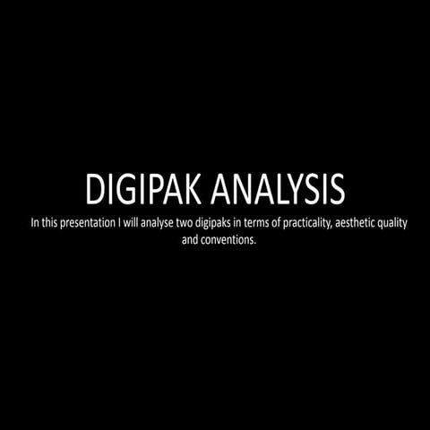 Digipak Analysis