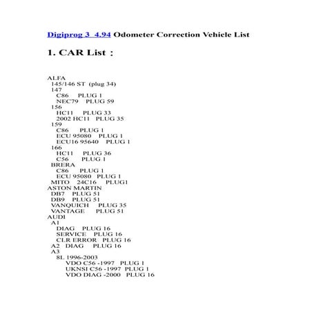 Digiprog3 4.94 odometer correction vehicle list obdii365