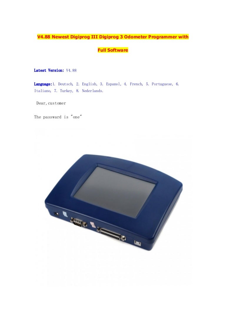 Digiprog iii digiprog 3 odometer programmer with full software