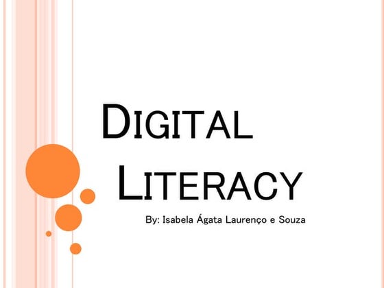 Digital literacy ppt | PPTX | Secondary Education | Education