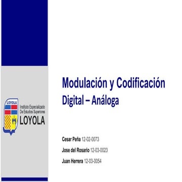 Modulacion y Codificacion Digital - Analogo (ASK, FSK & PSK)