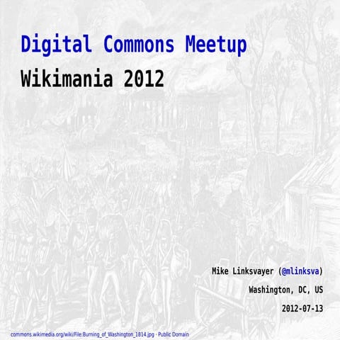 Digital Commons Meetup at Wikimania 2012