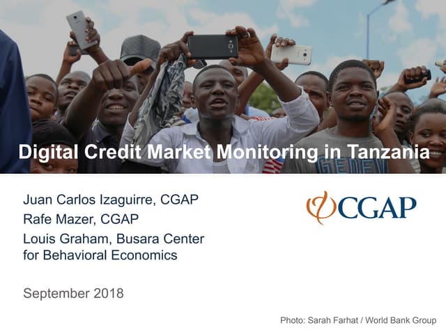 Digital Credit Market Monitoring in Tanzania
