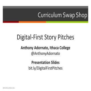 Digital-First Story Pitches