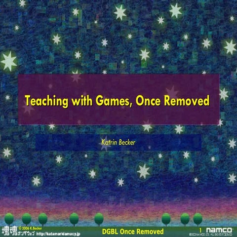 Digital Game Based Learning Once Removed