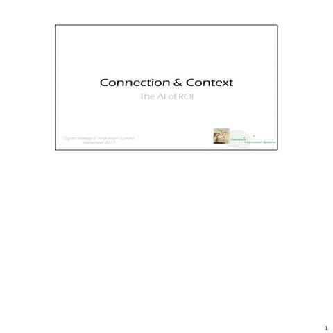 Connection and Context: ROI of AI for Digital Marketing