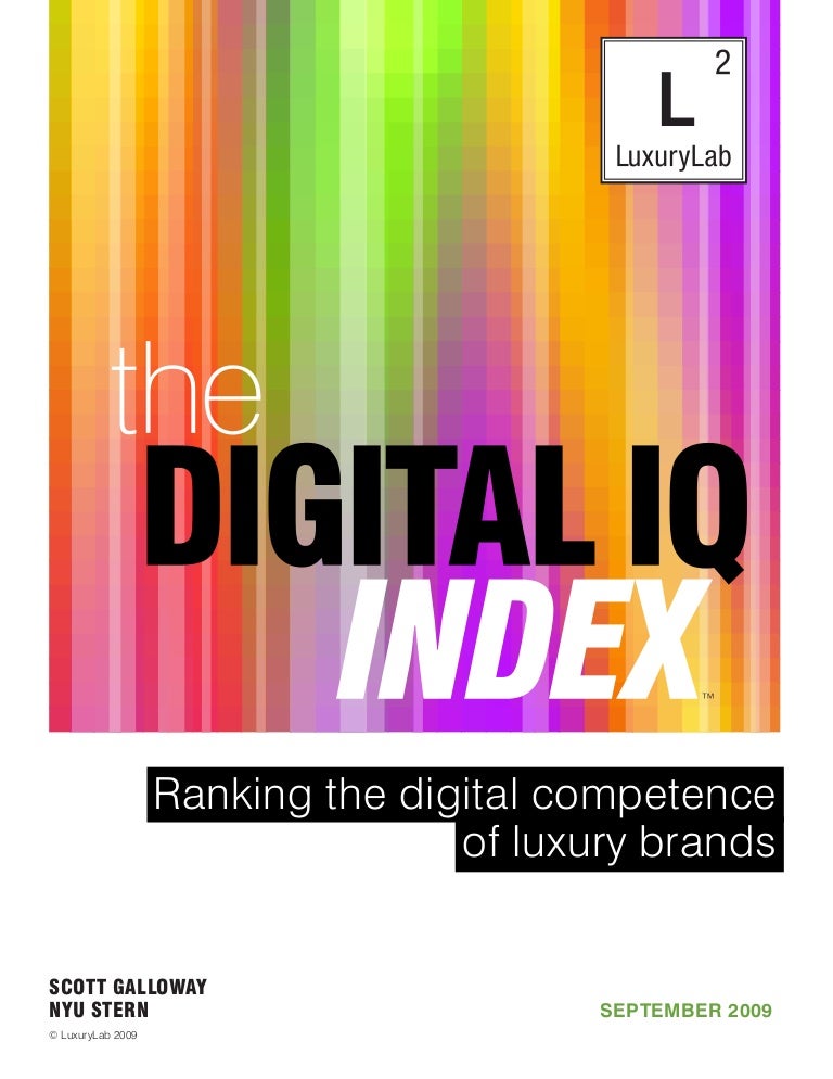 Digital IQ Index Luxury Brands 2009