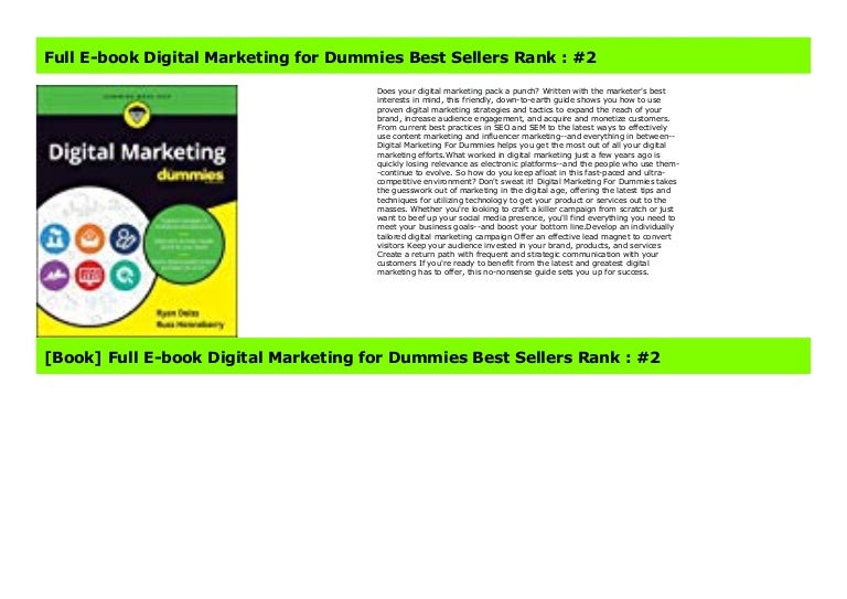 Jual Digital Marketing for Dummies: Panduan Lengkap untuk Pemula
