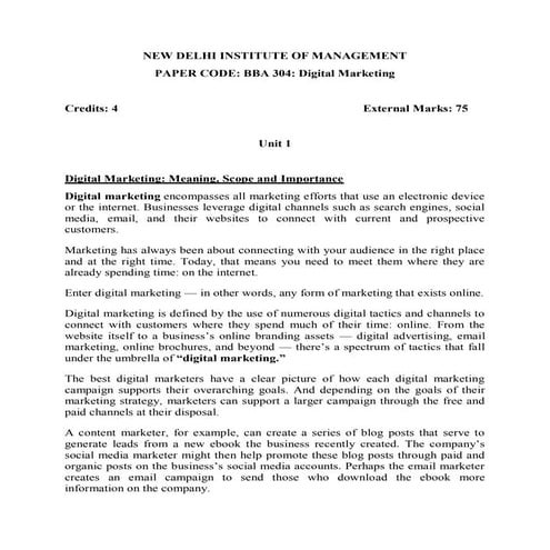 Digital marketing-notes