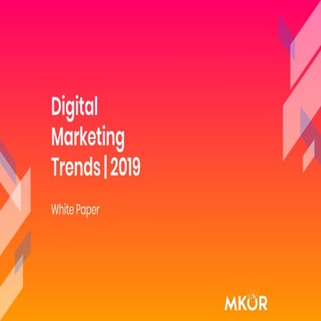 Digital Marketing Trends | 2019