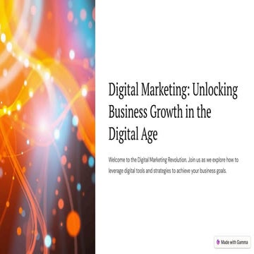 Digital Marketing Unlocking Business Growth in the Digital Age. | PDF