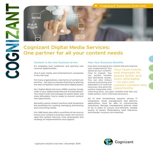 Cognizant Digital Media Services Practice Overview