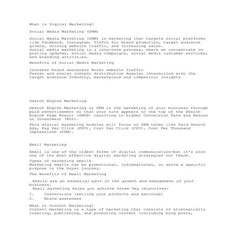 Digital Marketing notes | PDF