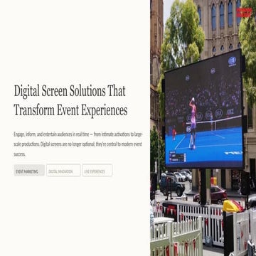 Digital Screen Solutions That Transform Event Experiences | PPTX