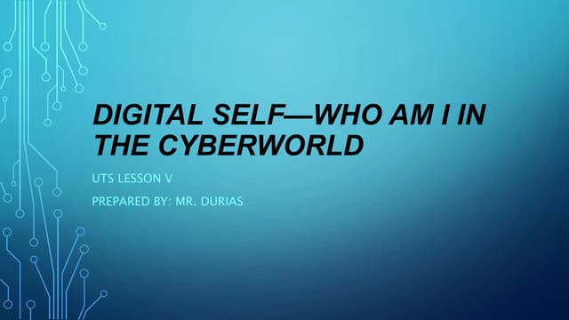 Digital Self | PPTX