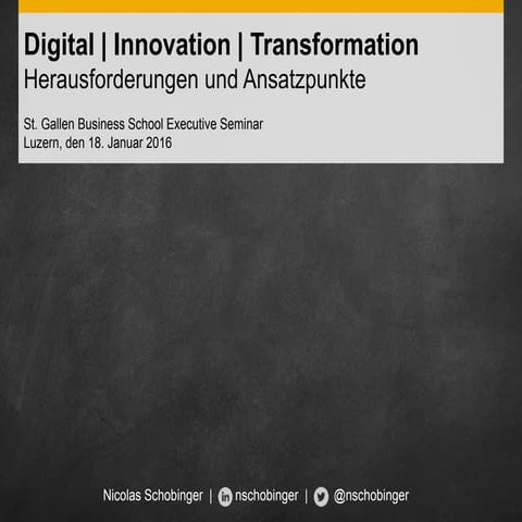 Digitale Transformation - Herausforderungen und Ansatzpunkte